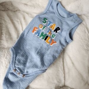 Star of the Family Blue Baby Bodysuit